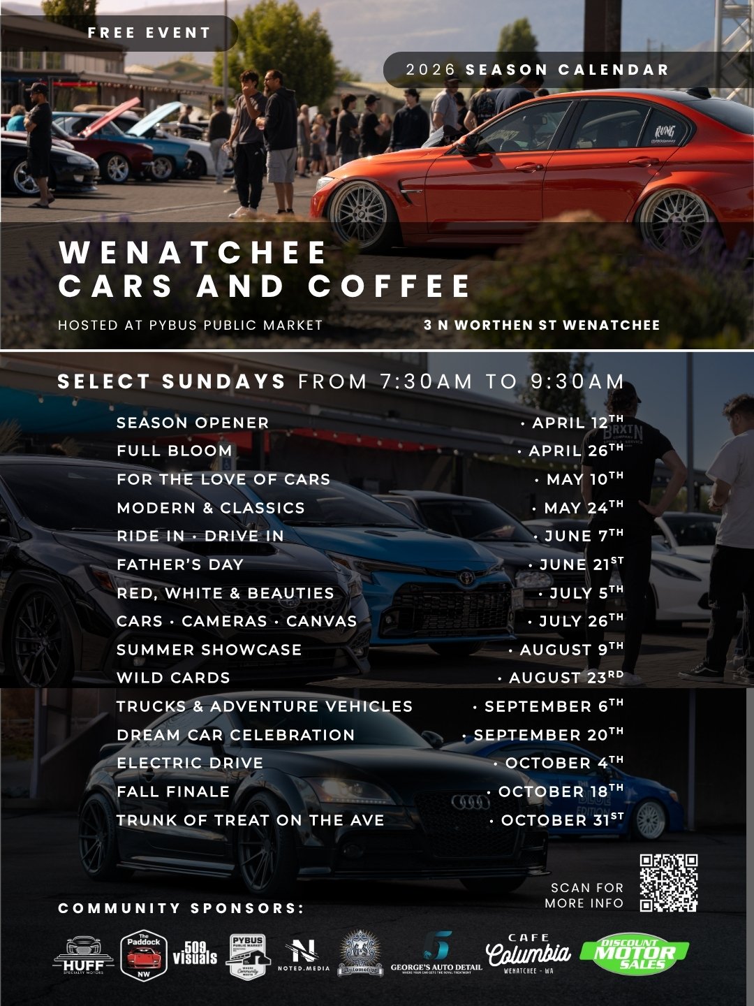 Wenatchee Cars and Coffee Season Poster US